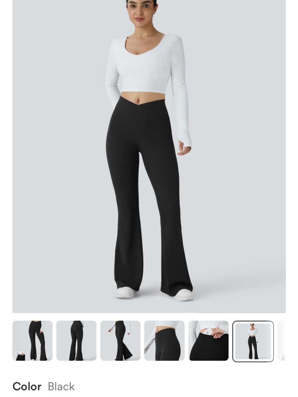 HALARA Waffle V-Waist Flare Pants